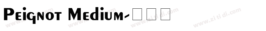 Peignot Medium字体转换